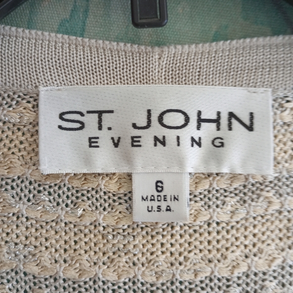 ST JOHN EVENING v-neck button front top jacket Palettes 6 - Picture 5 of 6